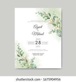 beautiful floral wedding invitation card