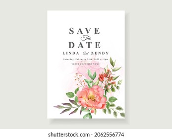 beautiful floral wedding invitation card