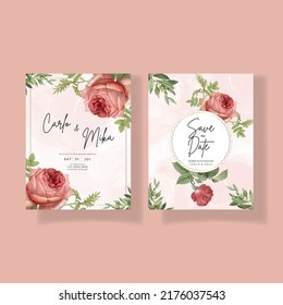 Beautiful Floral Wedding Invitation Card