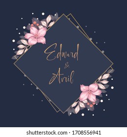 Beautiful floral wedding invitation templates
