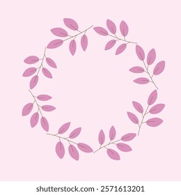 Beautiful floral wreath frame design