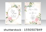 beautiful floral wreath wedding invitation card template