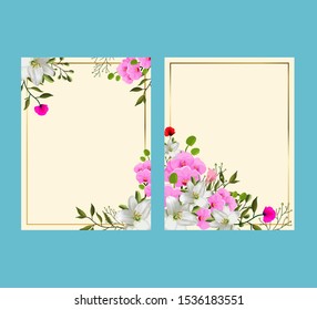 Beautiful Florals Wedding invitation Graphic Design