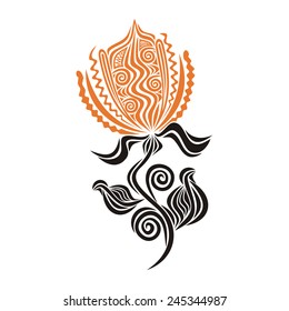 Beautiful flower abstract pattern vector illustration