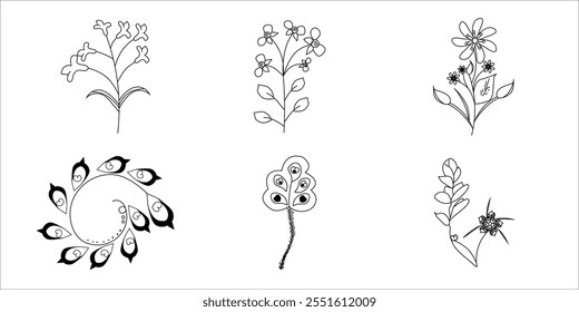 Beautiful flower art design template 