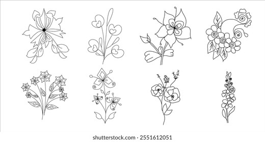 Beautiful flower art design template 