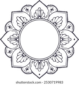 Beautiful flower art and mandala vector design