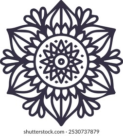 Beautiful flower art and mandala vector design