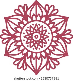 Beautiful flower art and mandala vector design