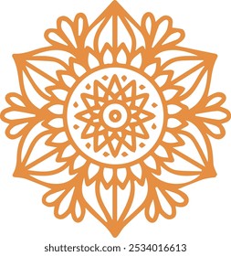 Beautiful flower art and mandala vector design