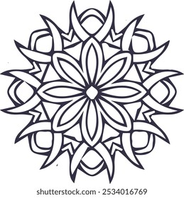 Beautiful flower art and mandala vector design