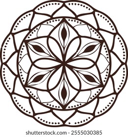 Beautiful flower art and mandala vector design