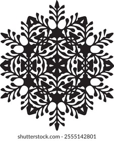 Beautiful flower art and mandala vector design