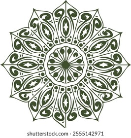 Beautiful flower art and mandala vector design