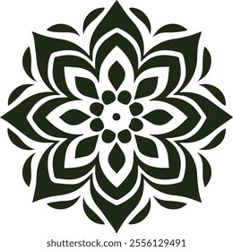 Beautiful flower art and mandala vector design