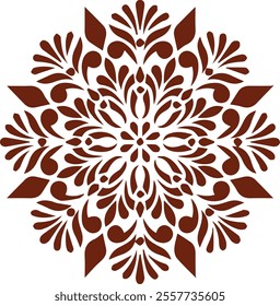 Beautiful flower art and mandala vector design