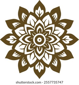 Beautiful flower art and mandala vector design