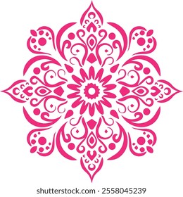 Beautiful flower art and mandala vector design