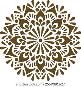 Beautiful flower art and mandala vector design