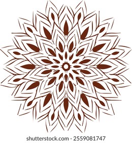 Beautiful flower art and mandala vector design