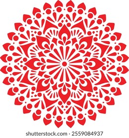 Beautiful flower art and mandala vector design