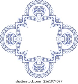 Beautiful flower art and mandala vector design