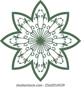 Beautiful flower art and mandala vector design