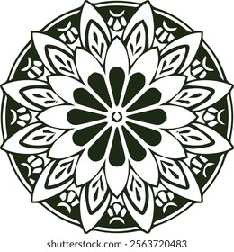 Beautiful flower art and mandala vector design