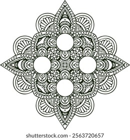 Beautiful flower art and mandala vector design