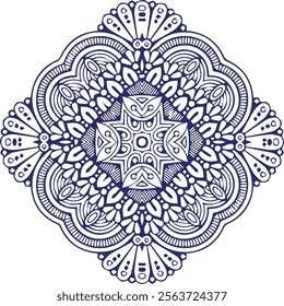 Beautiful flower art and mandala vector design