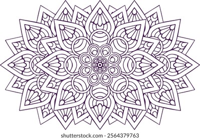 Beautiful flower art and mandala vector design