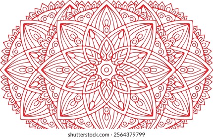 Beautiful flower art and mandala vector design