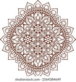 Beautiful flower art and mandala vector design