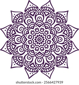 Beautiful flower art and mandala vector design