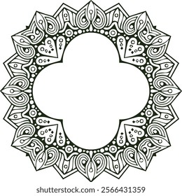 Beautiful flower art and mandala vector design