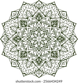 Beautiful flower art and mandala vector design