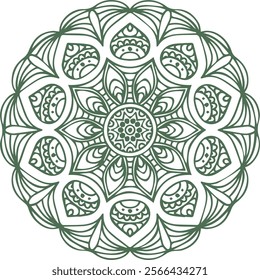 Beautiful flower art and mandala vector design