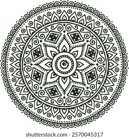 Beautiful flower art and mandala vector design