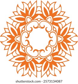 Beautiful flower art and mandala vector design