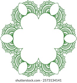 Beautiful flower art and mandala vector design