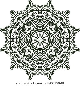 Beautiful flower art and mandala vector design