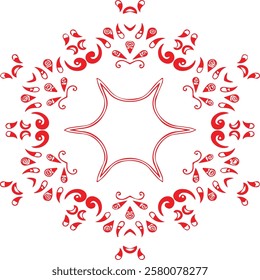 Beautiful flower art and mandala vector design
