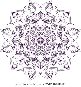 Beautiful flower art and mandala vector design