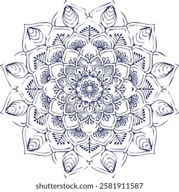 Beautiful flower art and mandala vector design