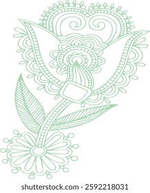 Beautiful flower art and mandala vector design