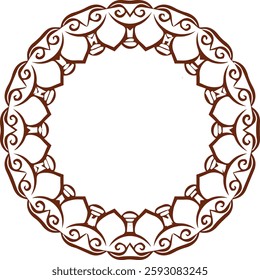 Beautiful flower art and mandala vector design