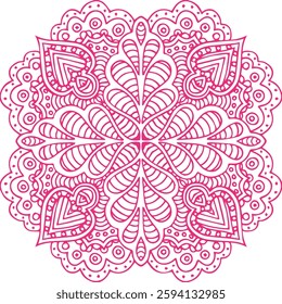 Beautiful flower art and mandala vector design