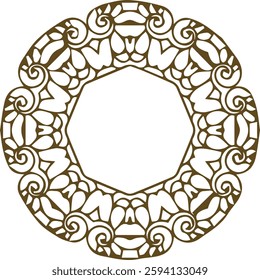 Beautiful flower art and mandala vector design