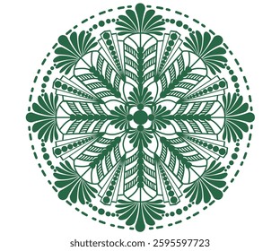 Beautiful flower art and mandala vector design