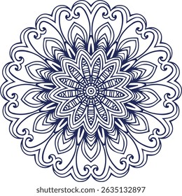Beautiful flower art and mandala vector design